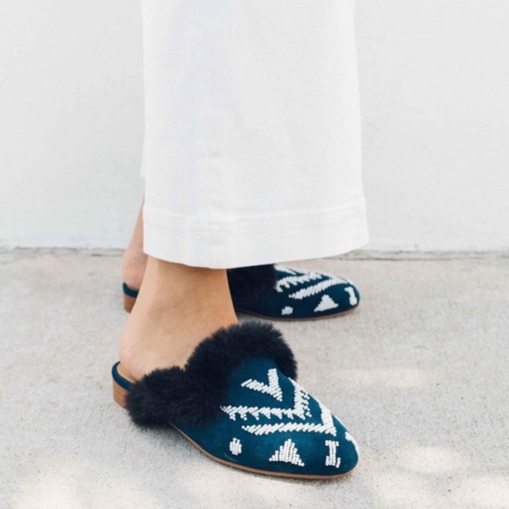 Soludos Sedora beaded loafer mules